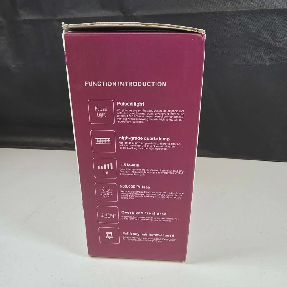 HAIR REMOVAL DEVICE INTENSE PULSED LIGHT IPL UNISEX NEW OPEN BOX